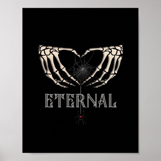 Skeleton Hands Heart Classic Poster (Vorne)