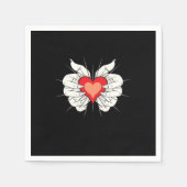 Skeleton Hands Heart Classic Serviette (Vorderseite)