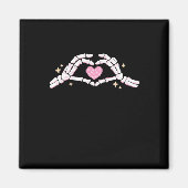 Skeleton Hands Heart Funny Magnet (Vorne)