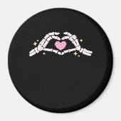 Skeleton Hands Heart Funny Magnet (Vorne)