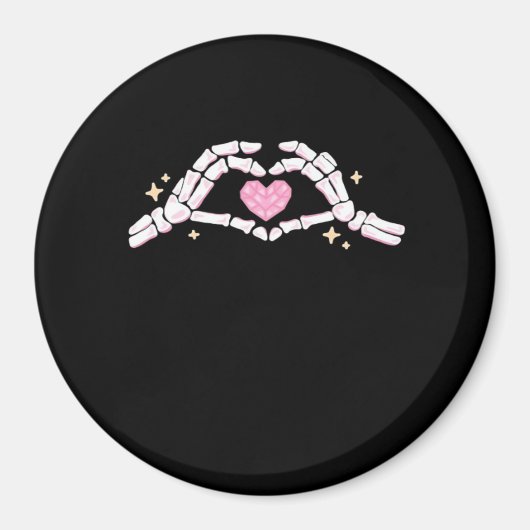 Skeleton Hands Heart Funny Magnet (Vorne)