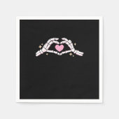 Skeleton Hands Heart Funny Serviette (Vorderseite)