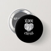 Skeleton Hands Heart Gothic Classic Button (Vorne & Hinten)