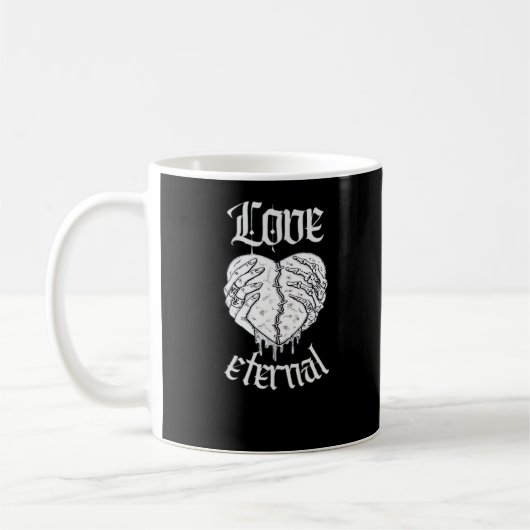 Skeleton Hands Heart Gothic Classic Kaffeetasse (Links)