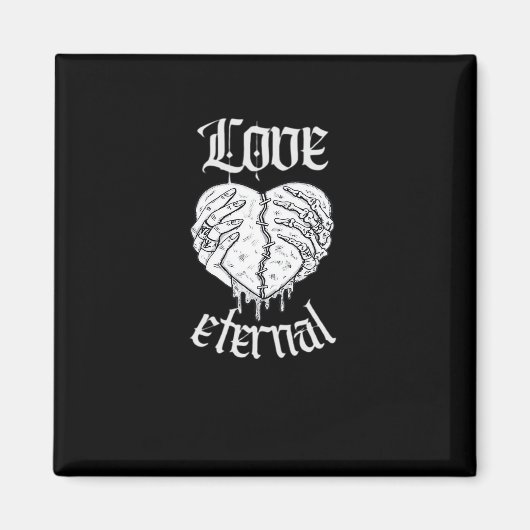 Skeleton Hands Heart Gothic Classic Magnet (Vorne)