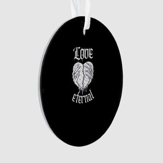 Skeleton Hands Heart Gothic Classic Ornament (Vorderseite)