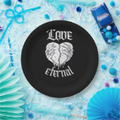 Skeleton Hands Heart Gothic Classic Pappteller (Party)