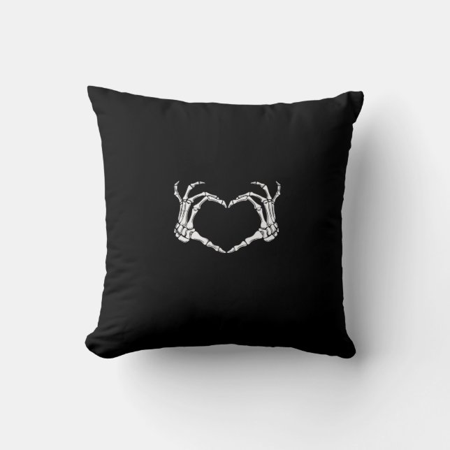 Skeleton Hands Heart Graphic Kissen (Vorderseite)