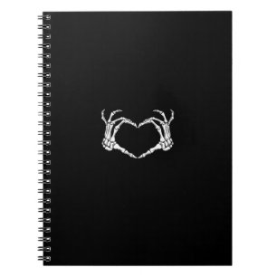 Skeleton Hands Heart Graphic Notizblock