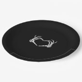 Skeleton Hands Heart Graphic Pappteller (Schrägansicht)