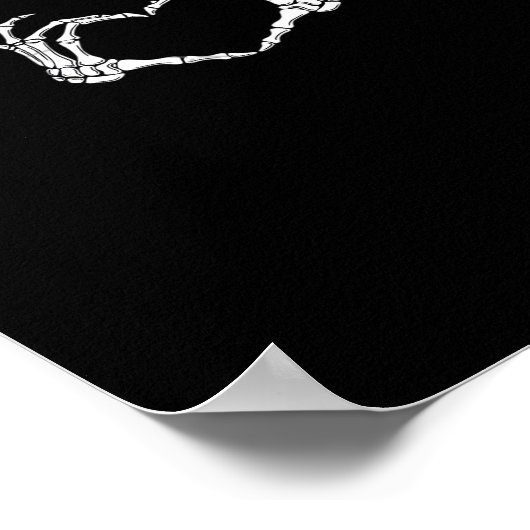 Skeleton Hands Heart Graphic Poster (Ecke)