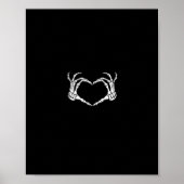 Skeleton Hands Heart Graphic Poster (Vorne)