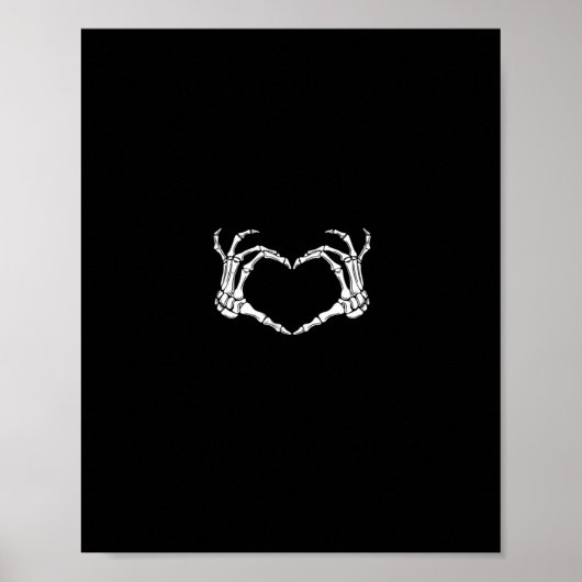 Skeleton Hands Heart Graphic Poster (Vorne)