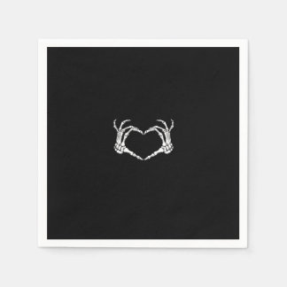 Skeleton Hands Heart Graphic Serviette