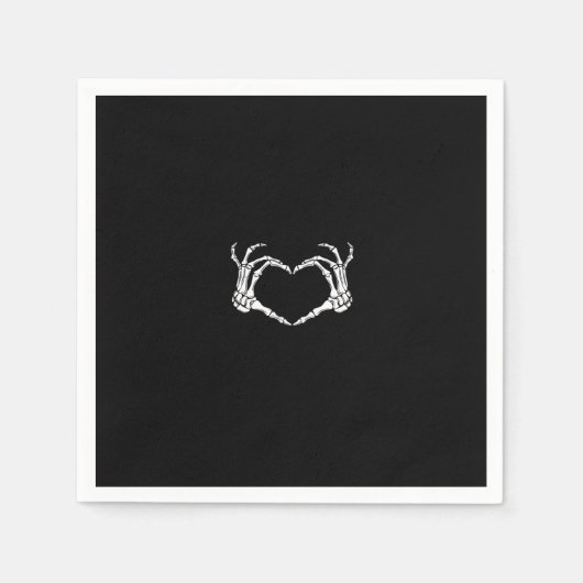 Skeleton Hands Heart Graphic Serviette (Vorderseite)