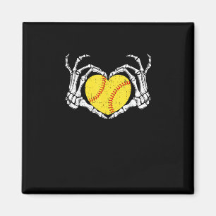 Skeleton Hands Heart Halloween Costume Softball Wo Magnet