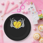 Skeleton Hands Heart Halloween Costume Softball Wo Pappteller (Party)