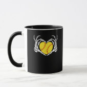 Skeleton Hands Heart Halloween Costume Softball Wo Tasse (Links)