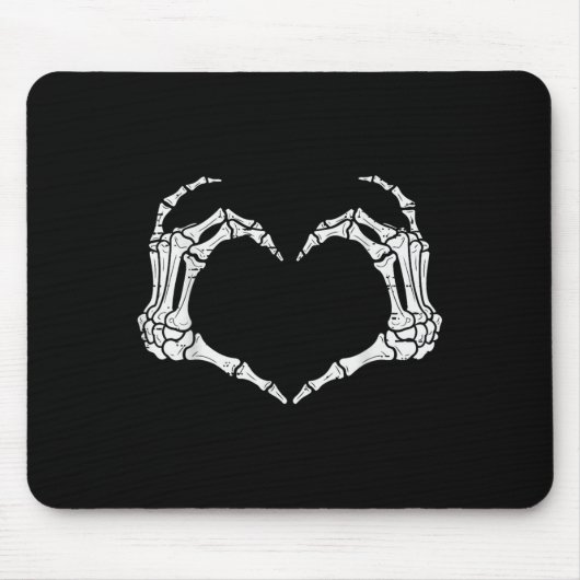 Skeleton Hands Heart Halloween Rock Costume Men Wo Mousepad (Vorne)