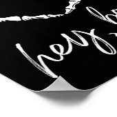 Skeleton Hands Heart Hey Boo Funny Halloween Men W Poster (Ecke)