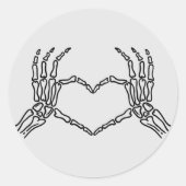 Skeleton Hands Heart Shape Sticker (Vorderseite)