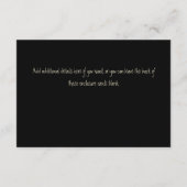 Skeleton Hands Heart Shape Wedding Begleitkarte (Rückseite)