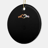 Skeleton Hands Heart Show Basic Keramik Ornament (Links)