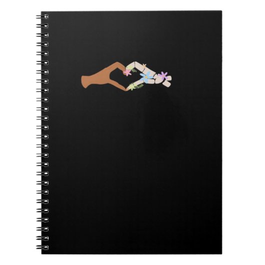 Skeleton Hands Heart Show Basic Notizblock (Vorderseite)