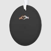 Skeleton Hands Heart Show Basic Ornament (Vorderseite)