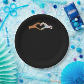 Skeleton Hands Heart Show Basic Pappteller (Party)