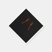 Skeleton Hands Heart Sign Costume Funny Halloween Serviette (Ecke)