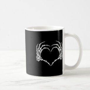 Skeleton Hands Heart Sign Halloween Kostüme Männer Kaffeetasse