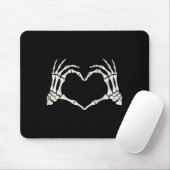 Skeleton Hands Heart Sign Halloween Mousepad (Mit Mouse)