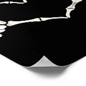 Skeleton Hands Heart Sign Halloween Poster (Ecke)