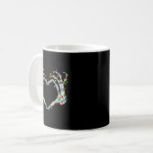 Skeleton Hands Heart Sign Light Christmas Costume Kaffeetasse (Vorderseite Links)