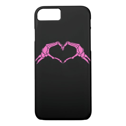 Skeleton Hands Heart Sign Retro Halloween Case-Mate iPhone Hülle (Rückseite)