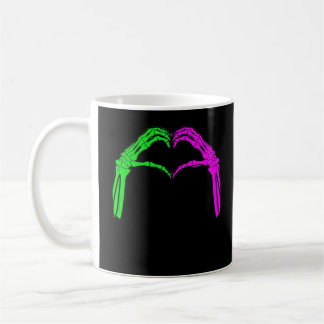 Skeleton Hands Heart Sign Retro Halloween Kostüm Kaffeetasse