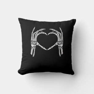 Skeleton Hands Heart Sign Retro Halloween Kostüm Kissen