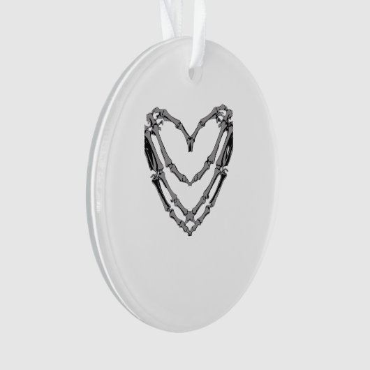 Skeleton Hands Heart Sign Retro Halloween Kostüm Ornament (Vorderseite)