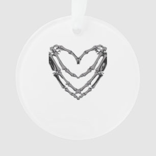 Skeleton Hands Heart Sign Retro Halloween Kostüm Ornament