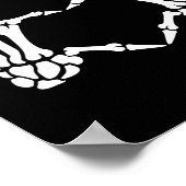 Skeleton Hands Heart Sign Retro Halloween Kostüm Poster (Ecke)