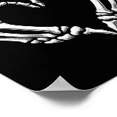 Skeleton Hands Heart Sign Retro Halloween Kostüm Poster (Ecke)