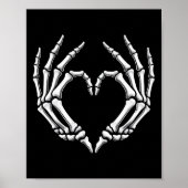 Skeleton Hands Heart Sign Retro Halloween Kostüm Poster (Vorne)