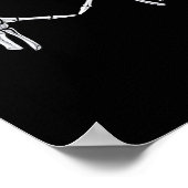 Skeleton Hands Heart Sign Retro Halloween Kostüm Poster (Ecke)