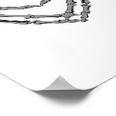 Skeleton Hands Heart Sign Retro Halloween Kostüm Poster (Ecke)