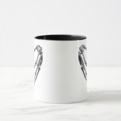 Skeleton Hands Heart Sign Retro Halloween Kostüm Tasse (Zentrum)