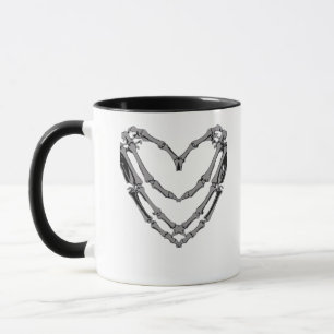Skeleton Hands Heart Sign Retro Halloween Kostüm Tasse