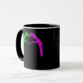 Skeleton Hands Heart Sign Retro Halloween Kostüm Tasse (Vorderseite Links)
