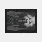 Skeleton Hands Heart Sign Y Face Funny Halloween C Fleecedecke (Vorderseite (Horizontal))