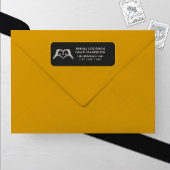 Skeleton Hands Heart Wedding Address Label